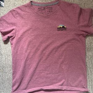 Patagonia Pink Short Sleeve Tee Casual Comfort